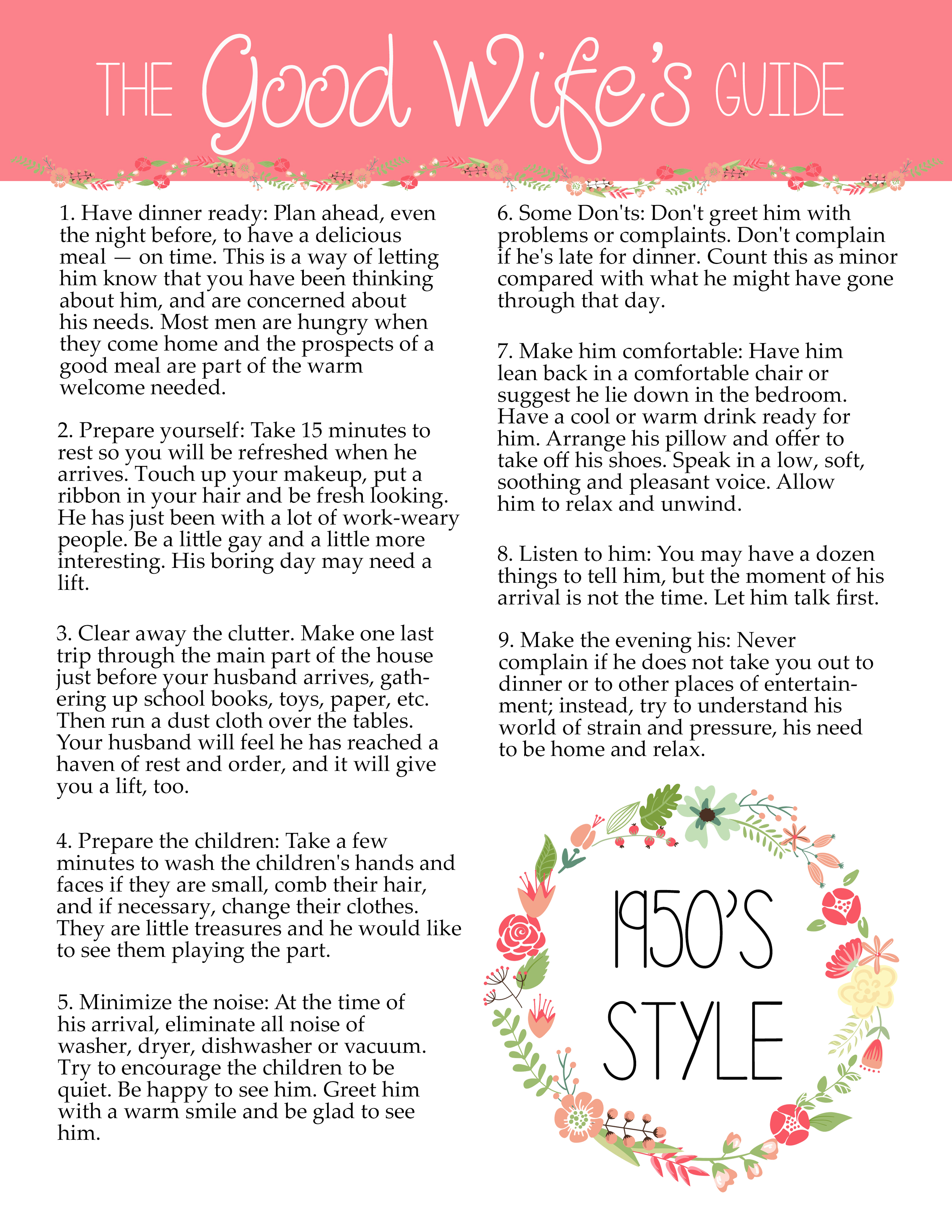 1950's Style Printable Funny Bridal Shower Game TGIF