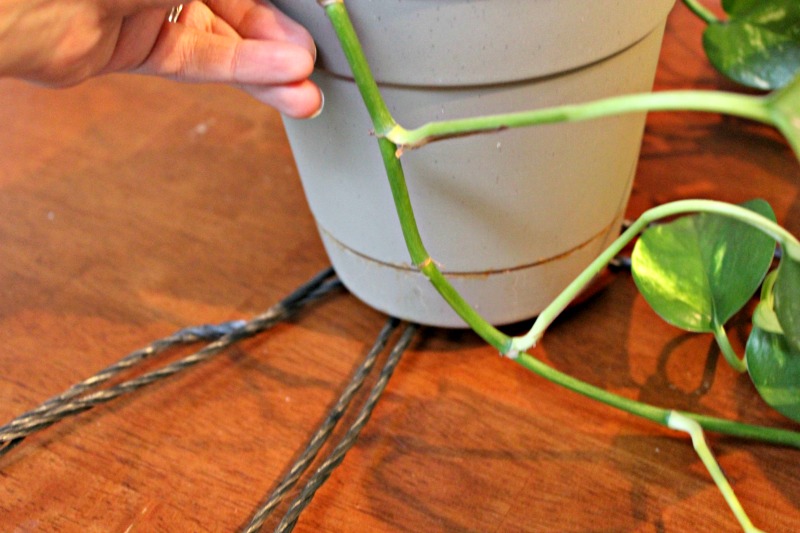 Macrame hanging basket tutorial