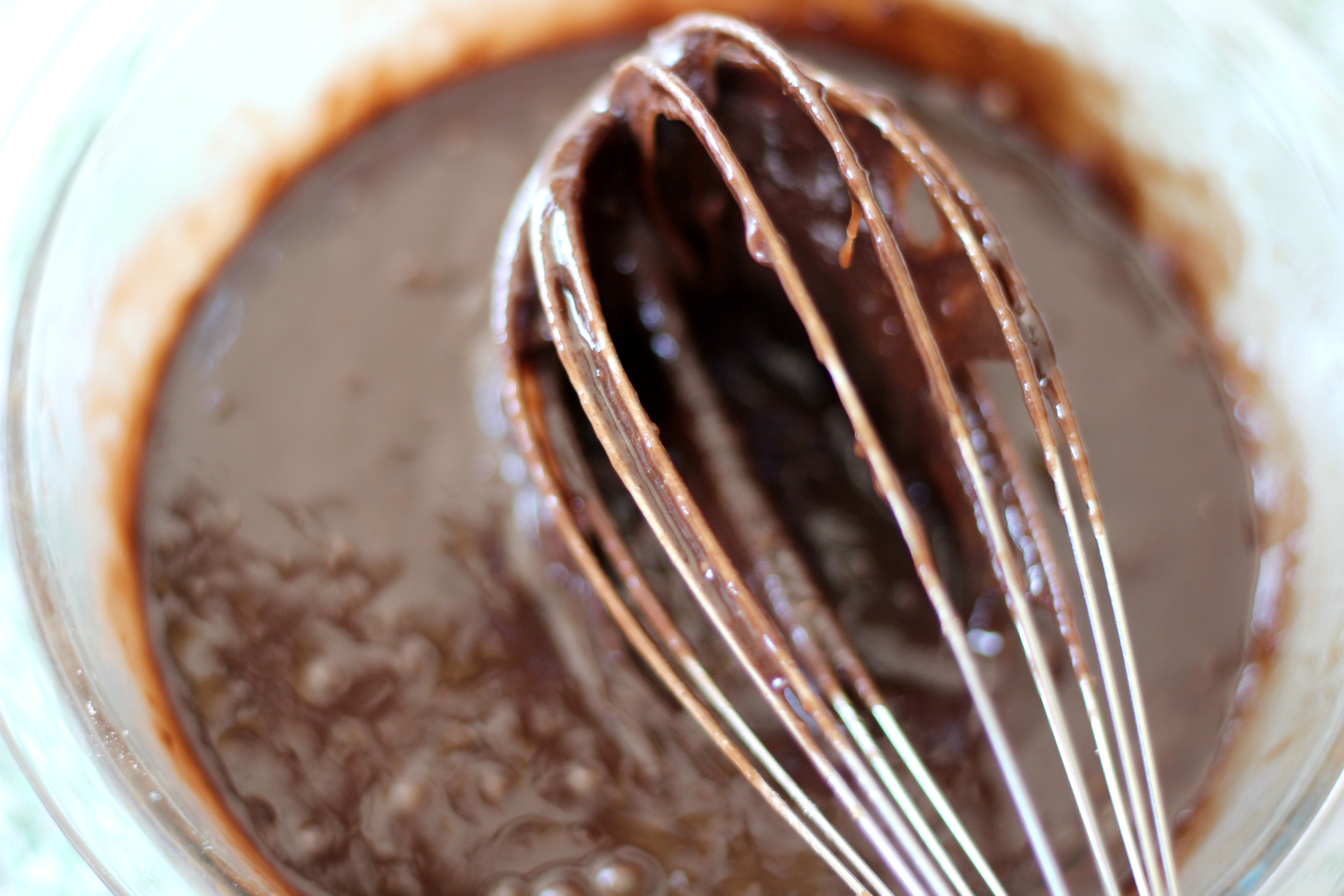 Sometimes the best part of making brownies is getting to taste the batter while they're baking! 