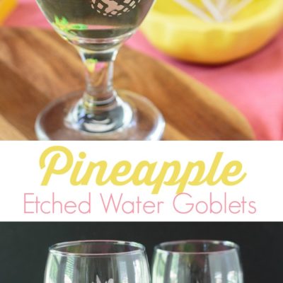DIY Etched Pineapple Glasses