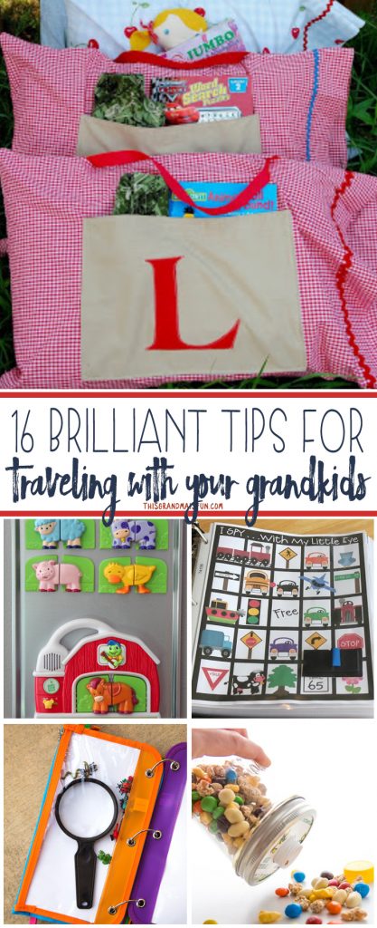 Raise your hand if you have ever traveled with kids. Now, raise your hand (and be honest) if the words "travel with kids" strikes fear in your soul and/or gives you heart palpitations. Oh boy. If you raised your hand to that last one, we have something in common friend, or shall I say, comrade? This post is for you sister, tips to traveling with grandkids. And you know what? Not only will you survive, but your grandkids will come out at the end rejoicing, singing praises of grandma, the one who saved them all from a long, dreadfully boring road trip. To traveling, road-tripping grandmothers everywhere, we salute you.