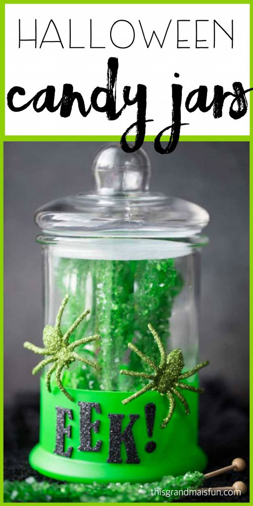 Easy to make and big on color! Make these Halloween Candy jars in one afternoon and then enjoy!