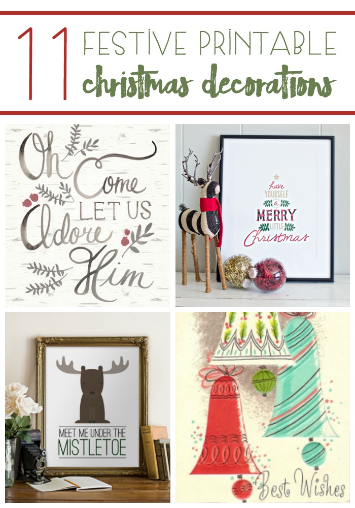 Decorating the home can bring in the magic of the season. Use these 11 Festive Printable Christmas Decorations to bring some merry to your Merry Christmas!