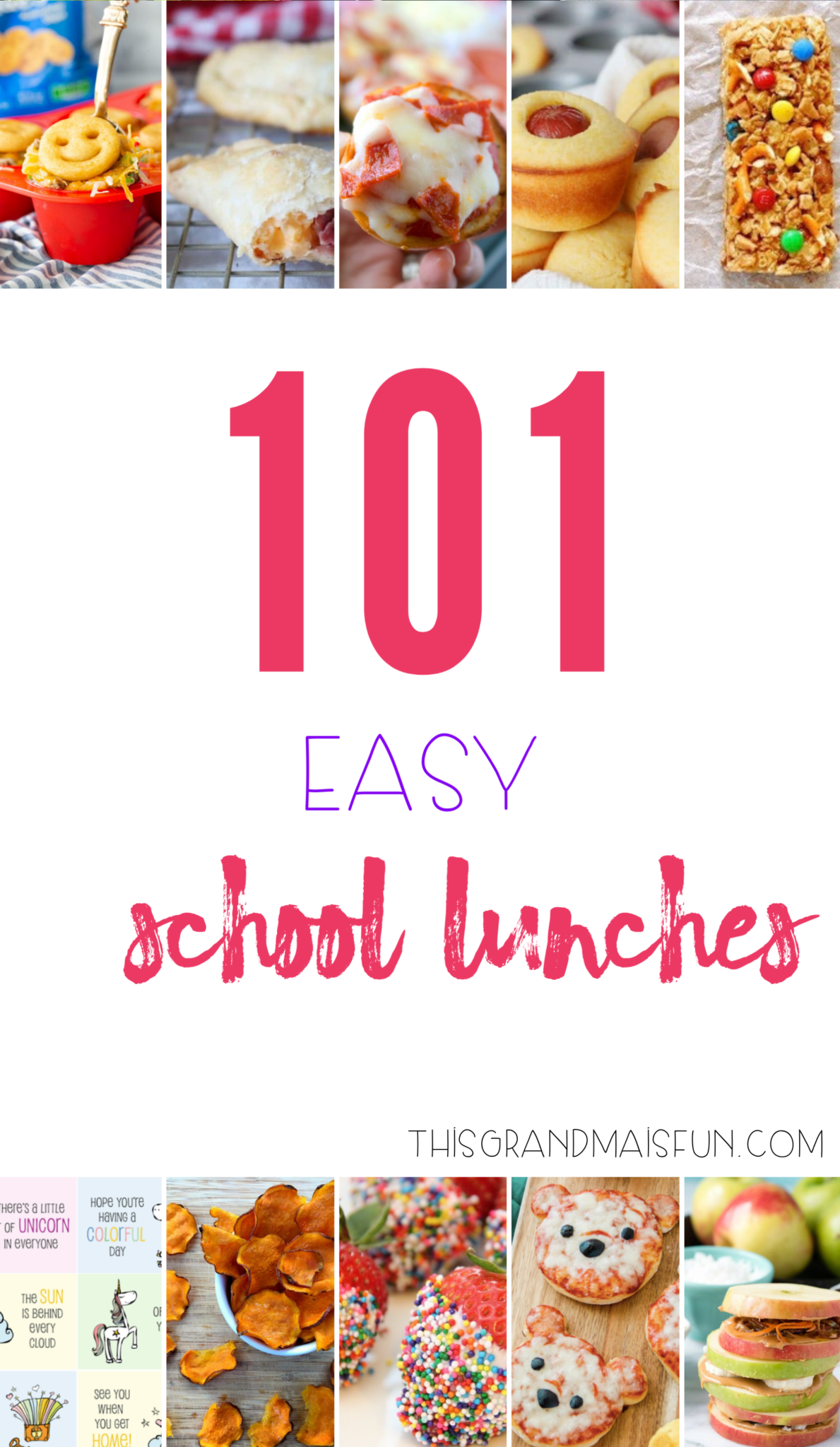 101 Easy School Lunches TGIF This Grandma is Fun