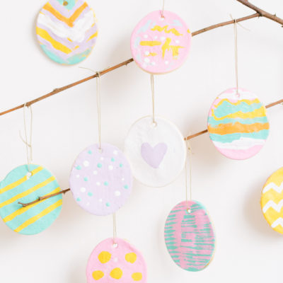 Salt Dough Easter Egg Ornaments