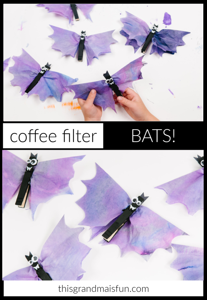 Coffee Filter Halloween Bats