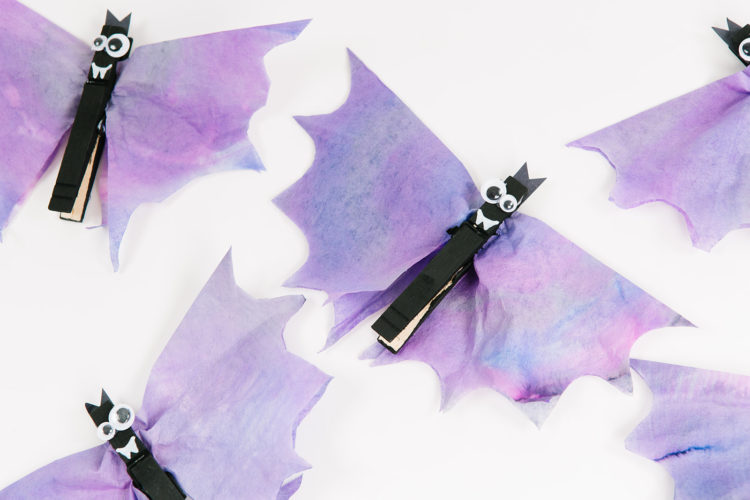 Coffee Filter Halloween Bats