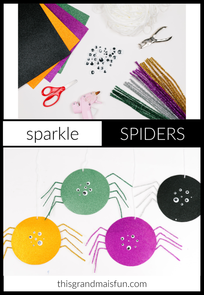 Sparkle Spider Halloween Craft