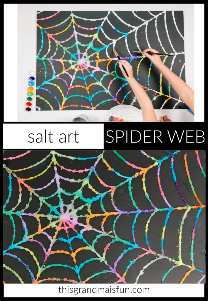 Salt Art Spider Web Craft