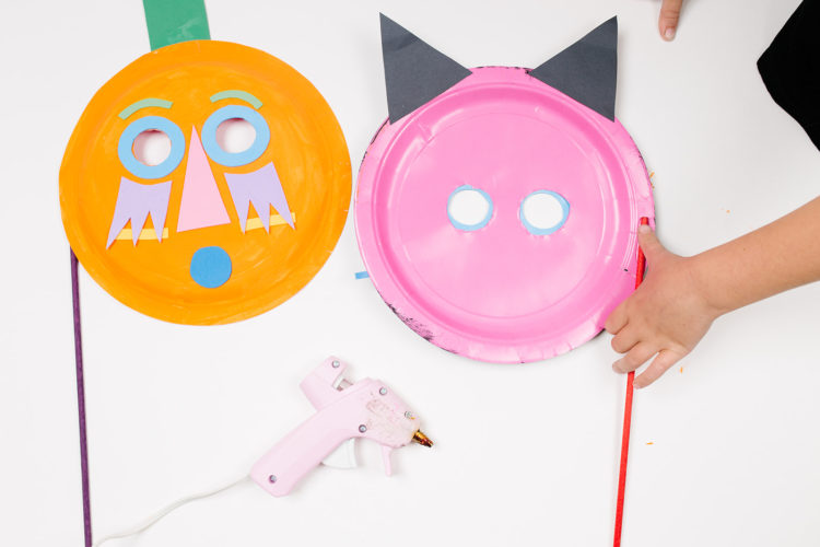 Cat and Pumpkin Halloween Masks