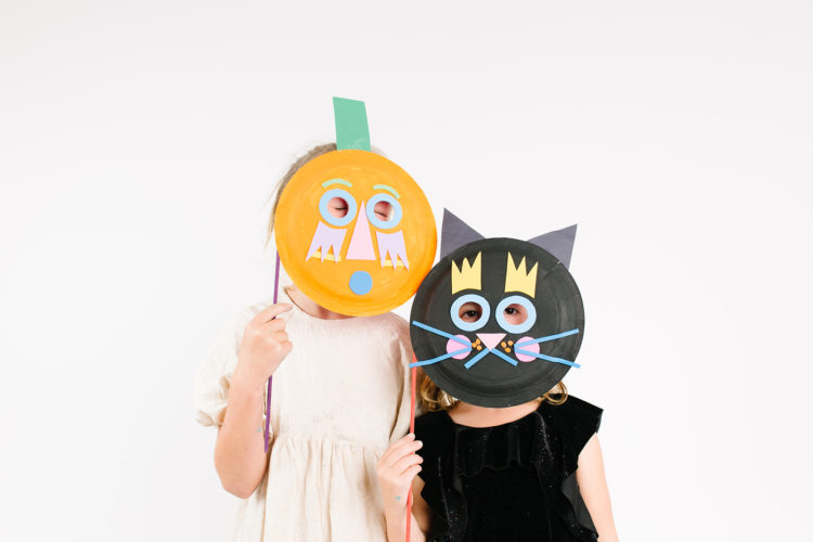 Cat and Pumpkin Halloween Masks