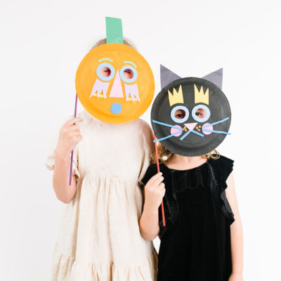 Cat and Pumpkin Halloween Masks