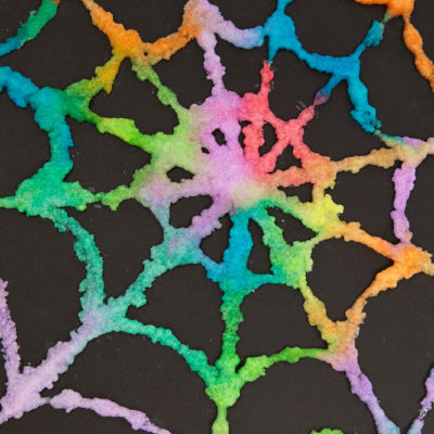 Salt Art Spider Web Craft