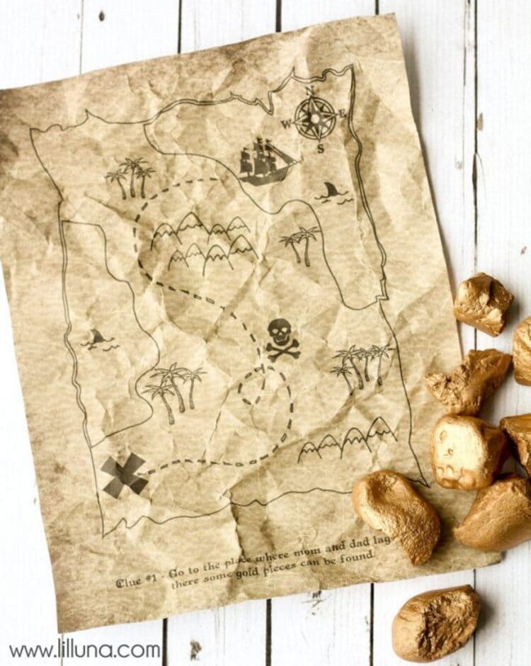 Printable Pirates Treasure Hunt Map