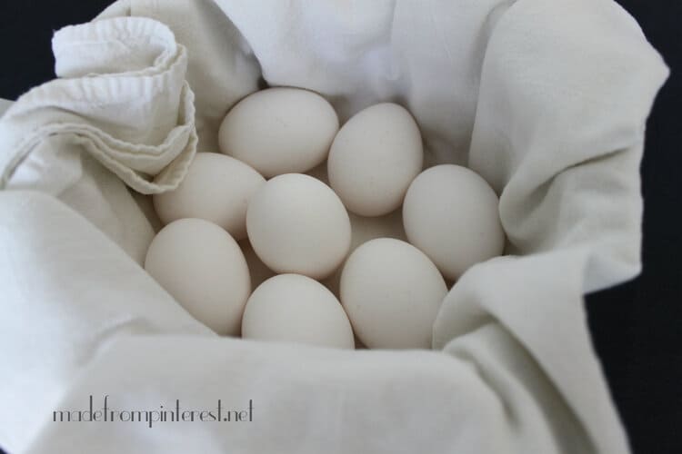 No Cracks, Easy Peel, Perfect Hard Boiled Eggs with cotton kitchen towel