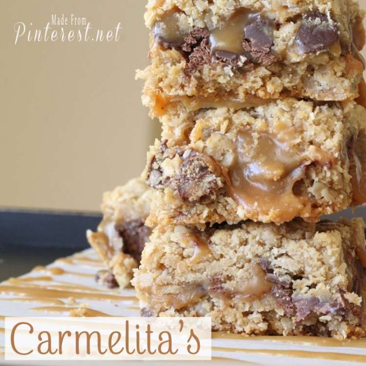 Carmelita's - These are one of the best dessert recipes on Pinterest! They are AMAZING! #Recipes #Dessert #Caramel