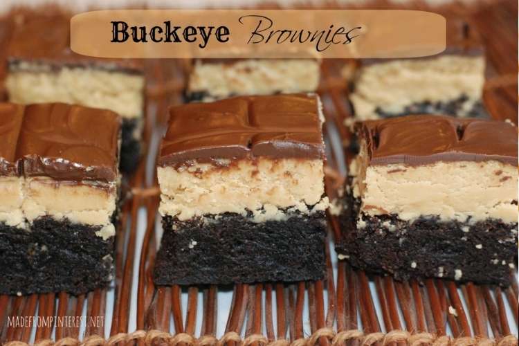 This Grandma Is Fun Buckeye Brownies buckeye brownies lines up close up